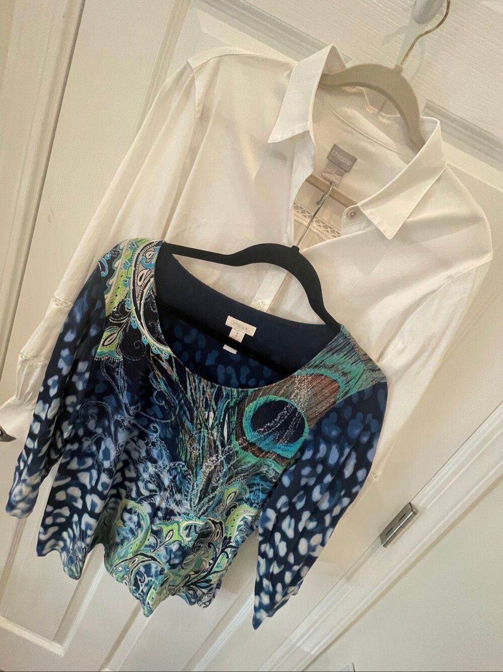 Chico’s women’s bundle lot blouse long sleeve and 3/4 sleeve size medium or 1 M